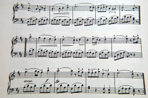 sheet music with fingering