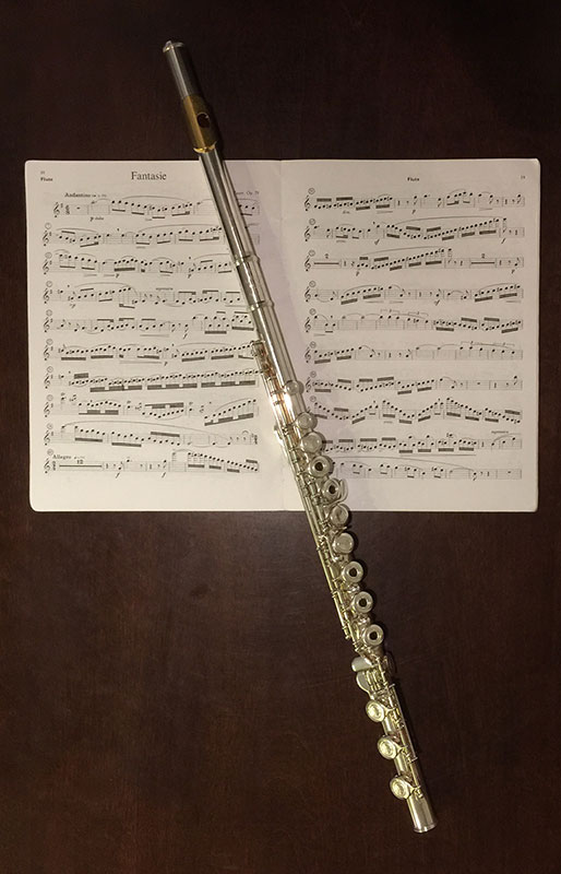 Flute with Sheet Music